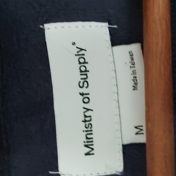 Ministry of Supply 1/4 Zip Pullover Sweater Heather Blue Two Pockets Size Medium - Picture 4 of 7